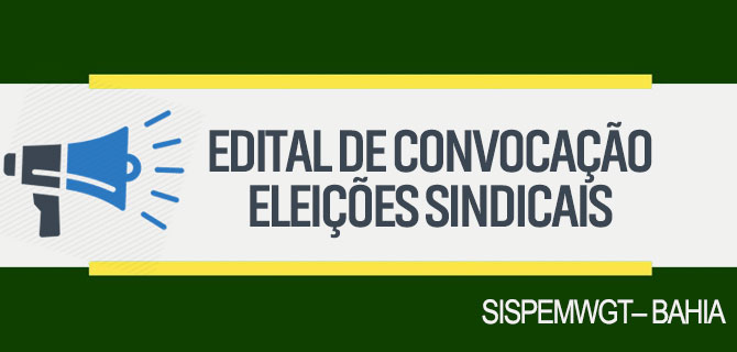 Imagem da notícia: SISPEMWGT CONVOCA FILIADOS PARA ELEIÇÕES SINDICAIS.